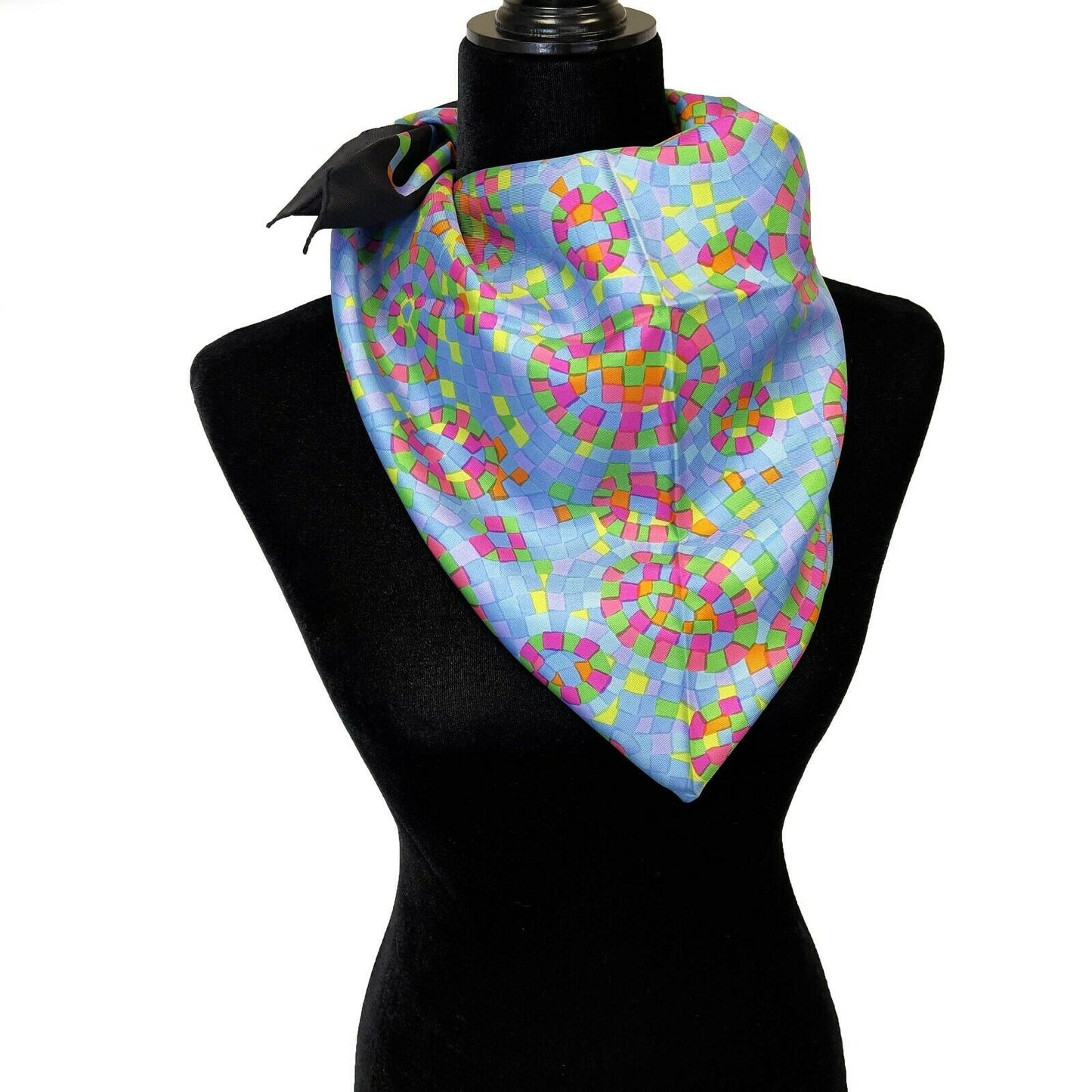 Jeanne Lanvin - Neon Mosaic w/ Black Border - Multicolor - One Size