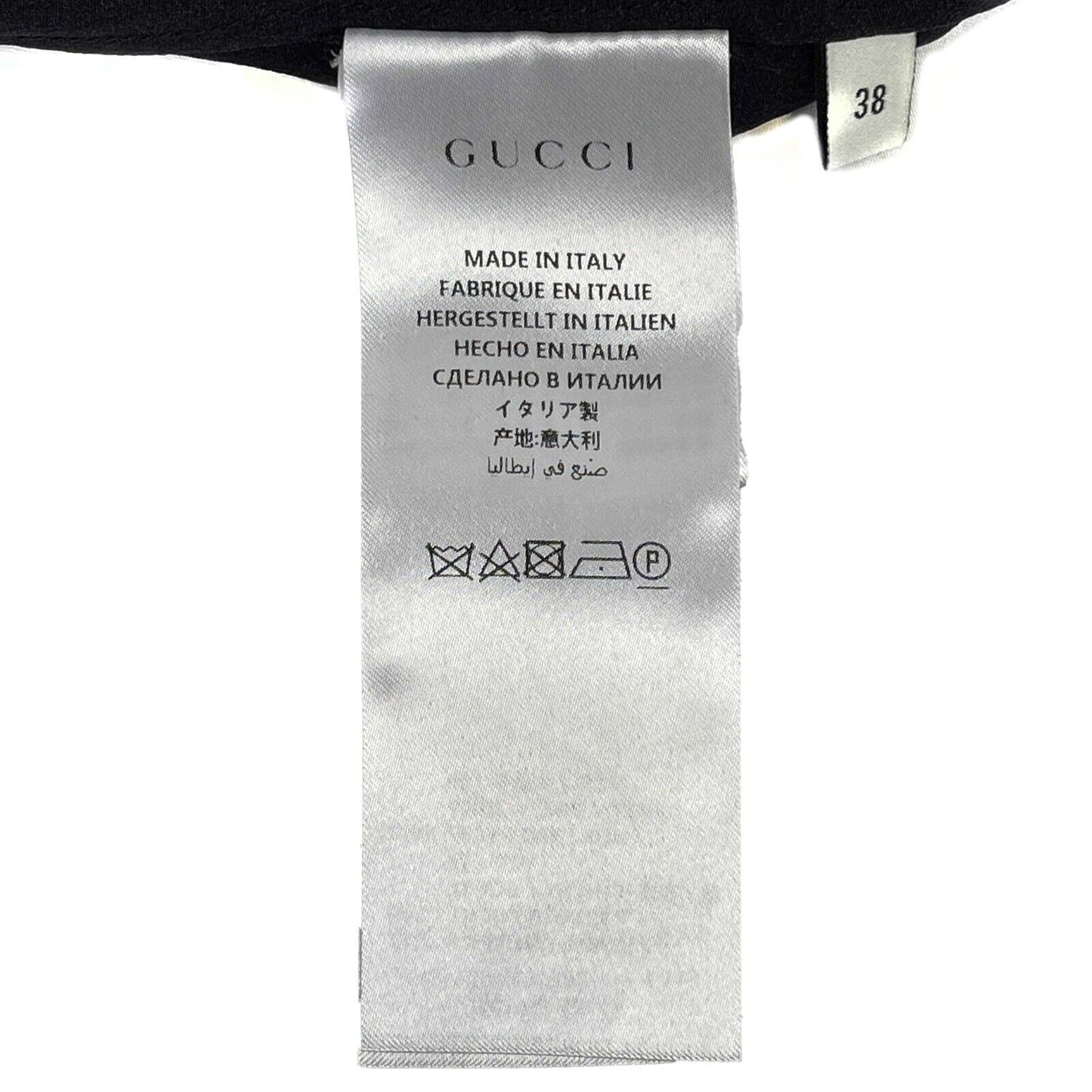 Gucci - Silk Bow Blouse with Garden Print - Black - 38 US 4