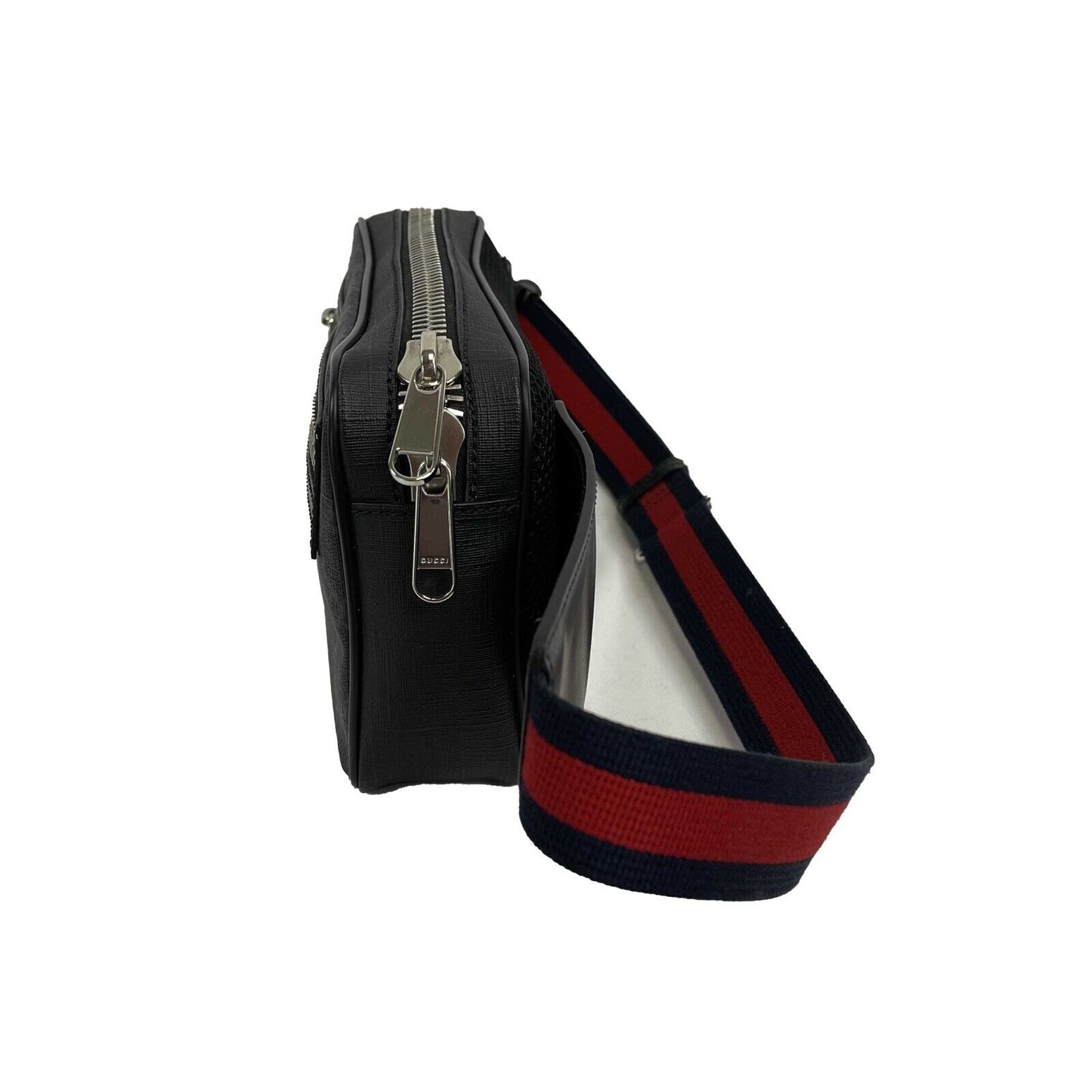 Gucci - GG Monogram Canvas / Leather Black Belt Bag / Fanny Pack - FULL KIT