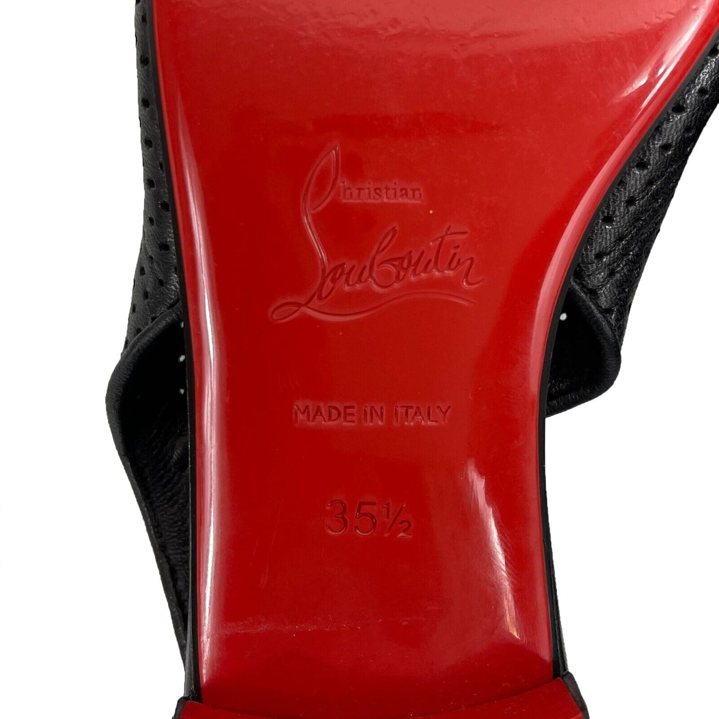 Christian Louboutin - Hall Sling Spike Studded Heel Leather Flat - 35.5 US 5.5