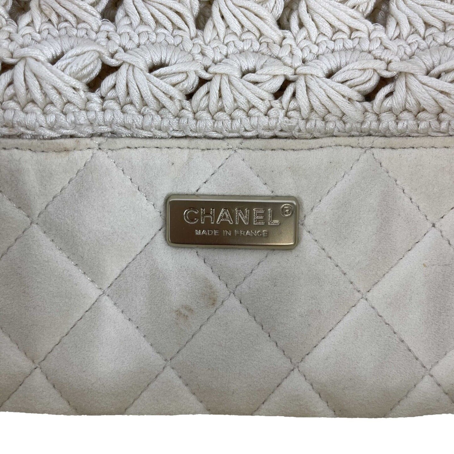 CHANEL - Runway Crochet Camellia Flap Bag - Spring 2010 - Ivory