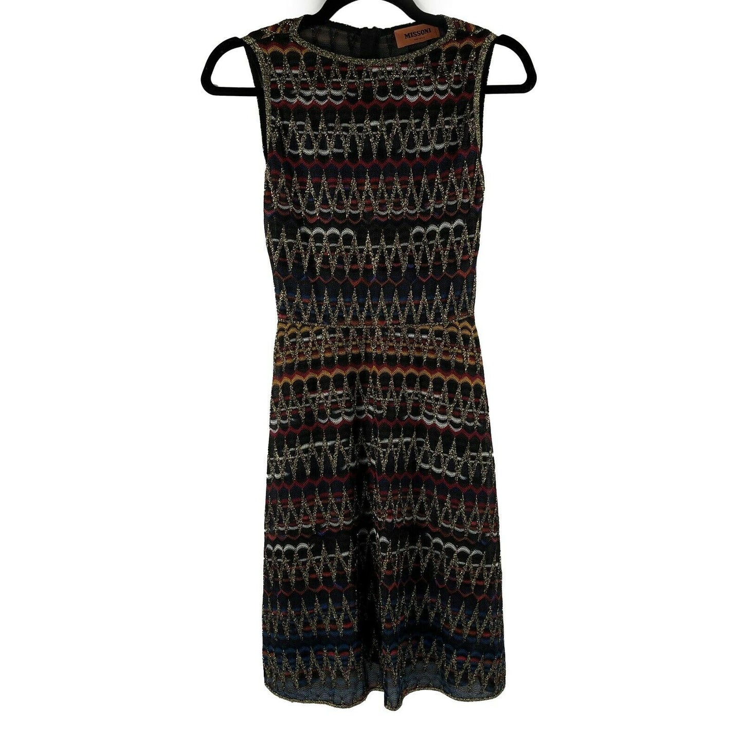 Missoni - Zig Zag and Scalloped Sleeveless Multicolor Dress -XXS/XS