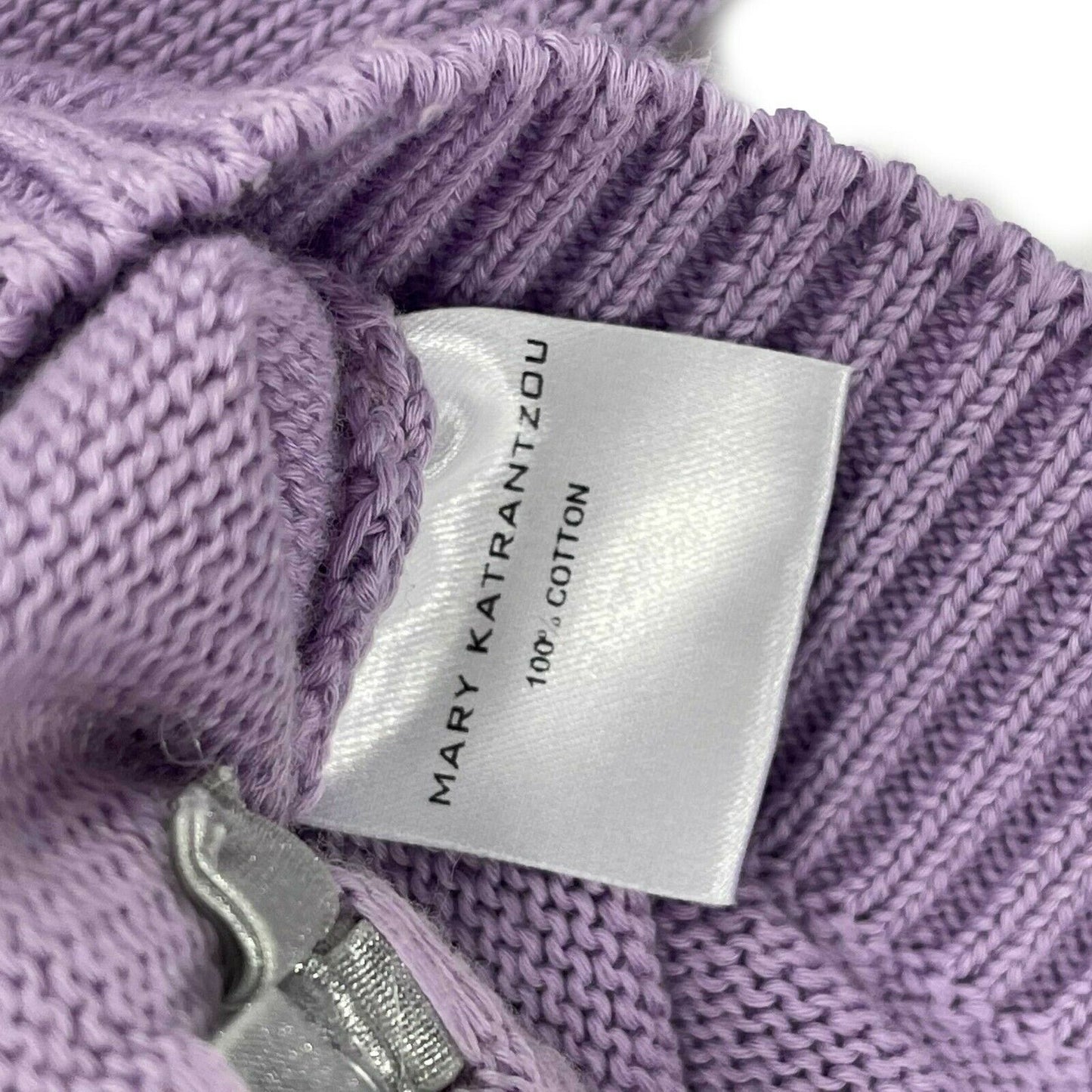 Mary Katrantzou - Crystal Flower Knit Sweater Top - Lilac, Purple, Grey - S