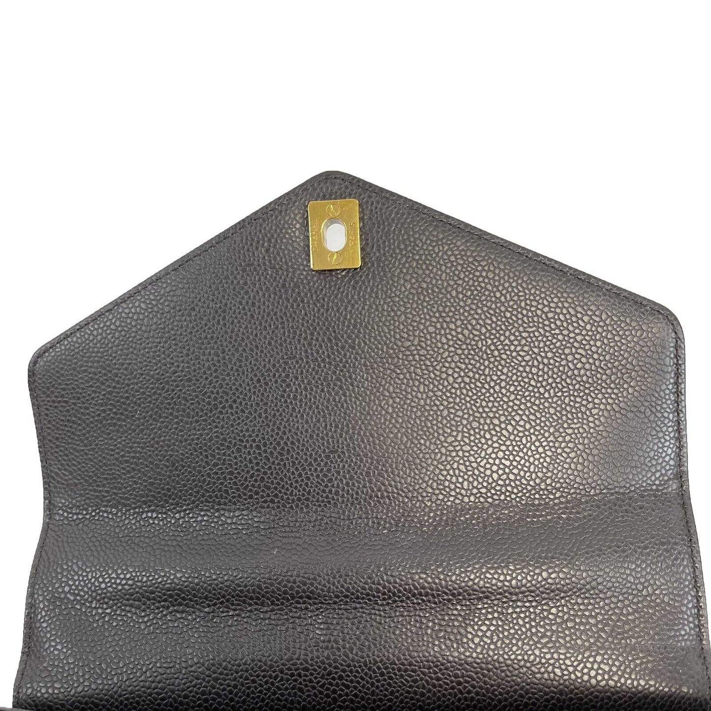 Chanel - Vintage CC Kelly Bag Dark Brown Caviar Shoulder Bag