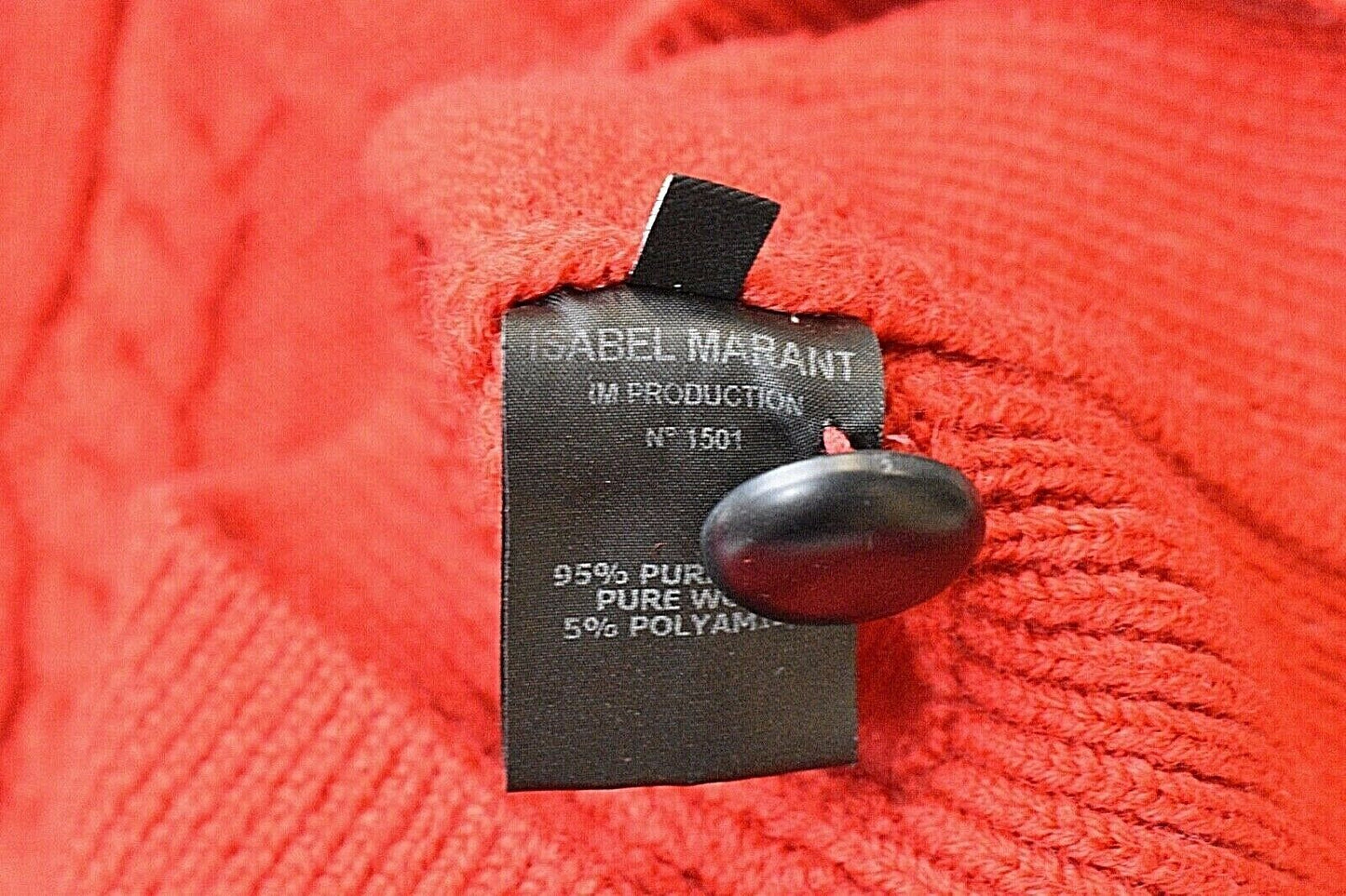 Isabel Marant - Red Dustin Cable-Knit Wool Sweater - Size 36/ US S
