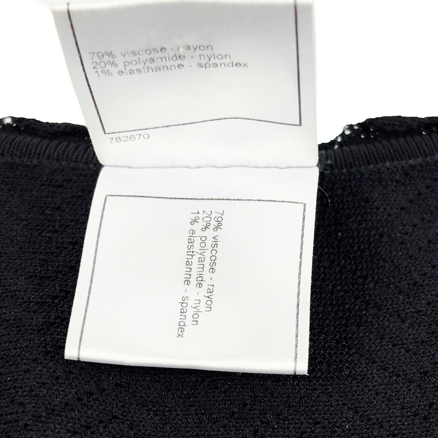 CHANEL - 08A Fall 2008 - Pointelle Knit Off Shoulder Dress - Black - FR 44 US 12
