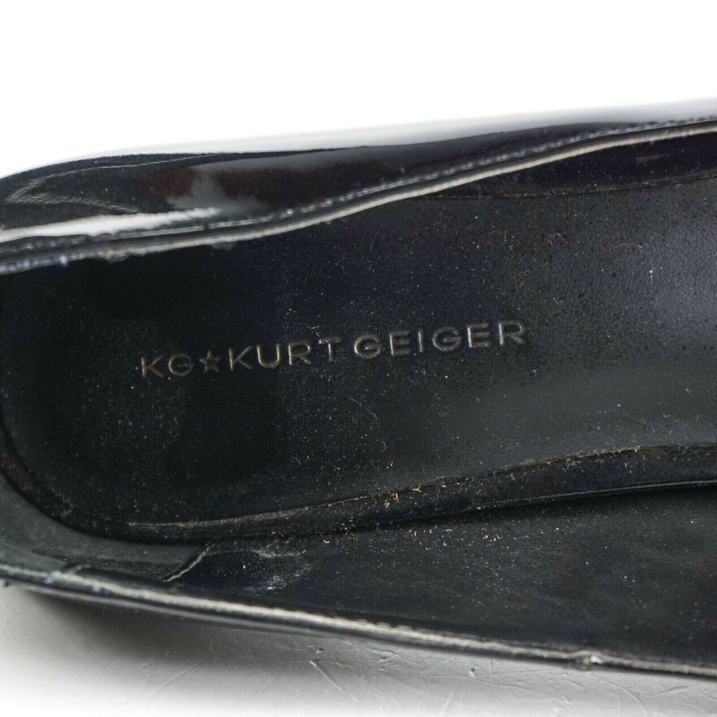 Kurt Geiger Heels KG Black Patent Leather Pointed Toe 38 - US 8