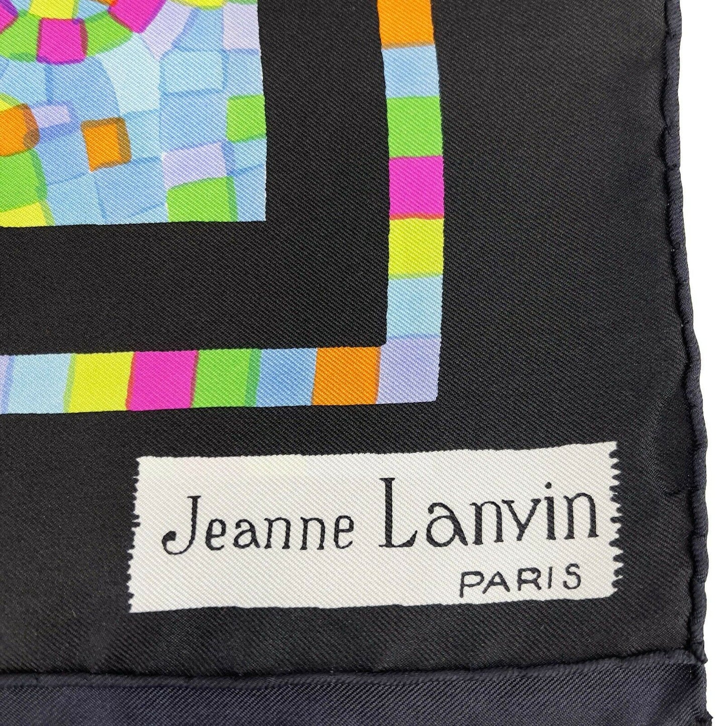 Jeanne Lanvin - Neon Mosaic w/ Black Border - Multicolor - One Size