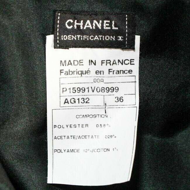 CHANEL - 00A Vintage 2000 Quilted Puffer Ski Green Coat Jacket - 36 US 4