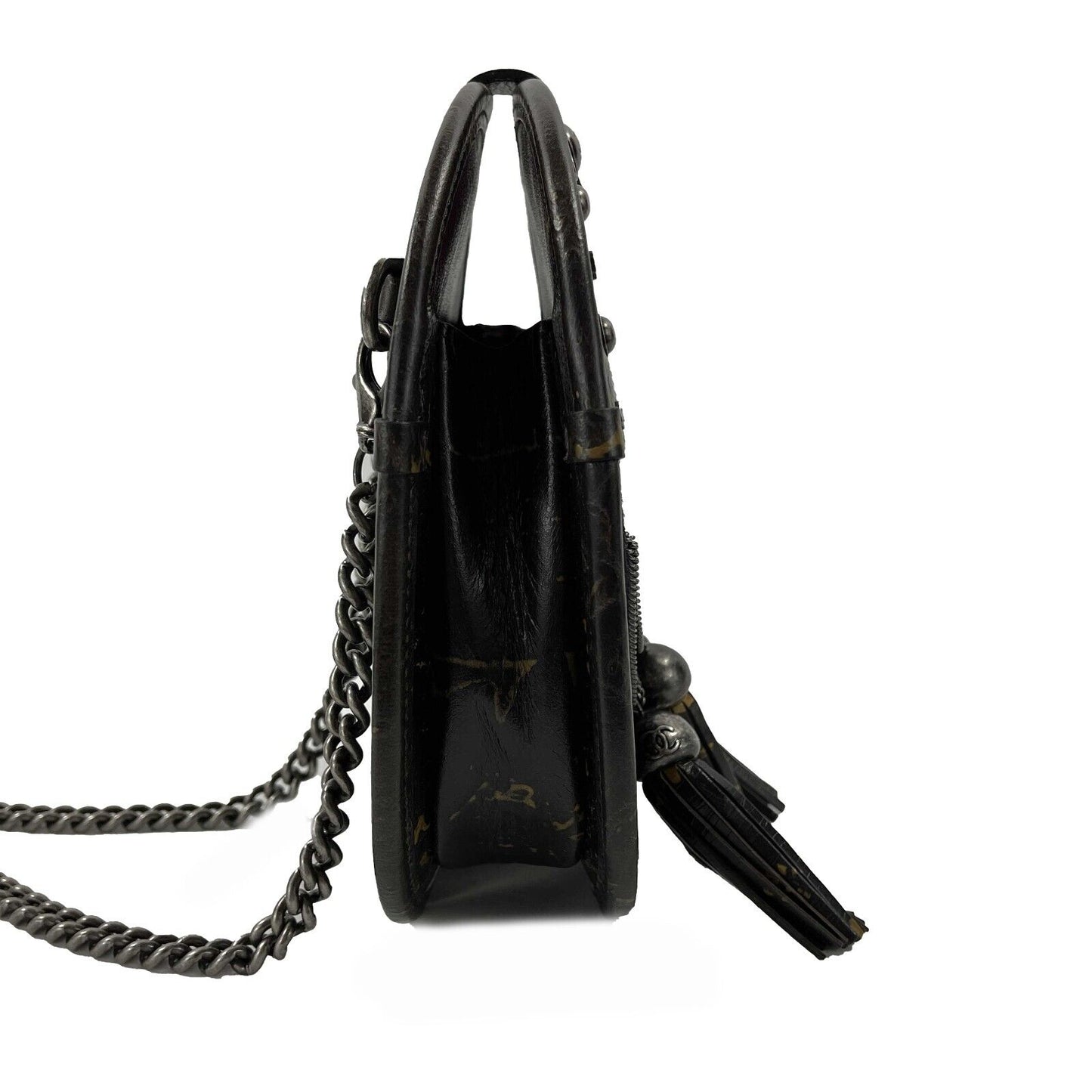CHANEL - Paris-Edinburgh CC Pony Hair Quilted Calfskin Tassel Crossbody
