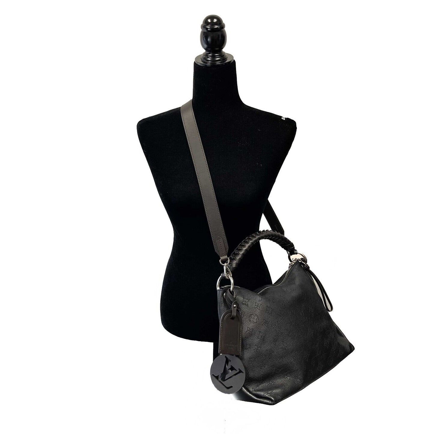 Louis Vuitton - Beaubourg Hobo MM - Black Monogram Leather Top Handle w/ Strap