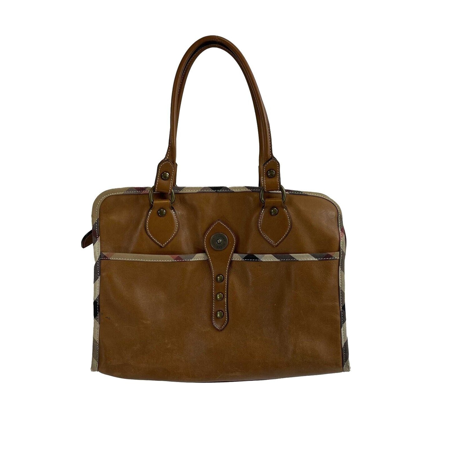 Burberry - Top Handle Bag - Leather Brown Shoulder Bag