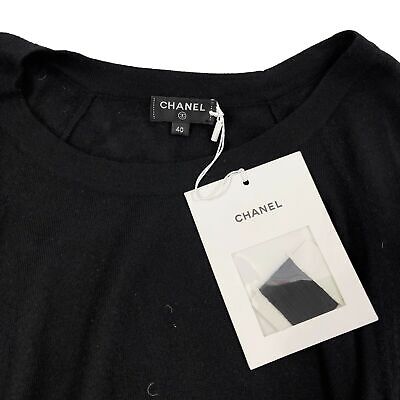 Chanel - 2016 Fall/Winter 2 16K Cashmere Silk Tie Waist Pullover Sweater Size 8