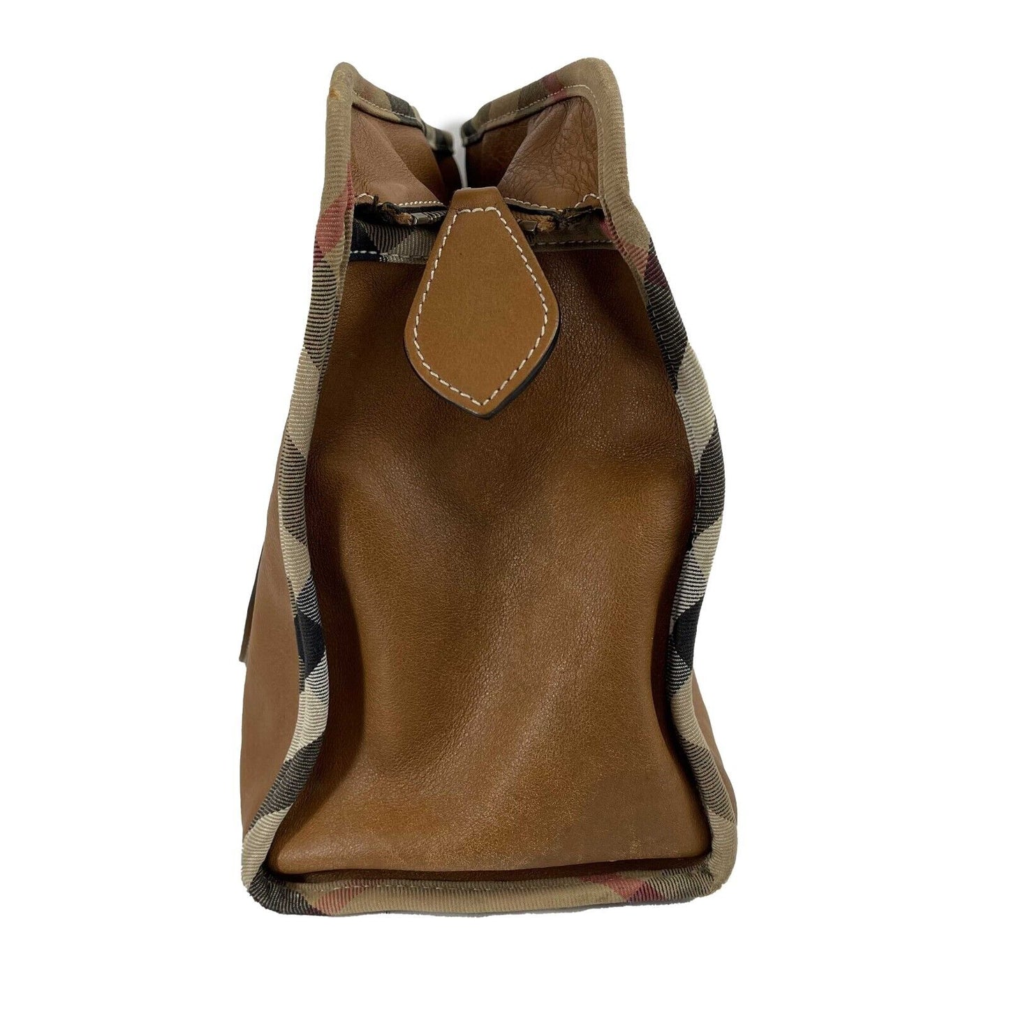 Burberry - Top Handle Bag - Leather Brown Shoulder Bag