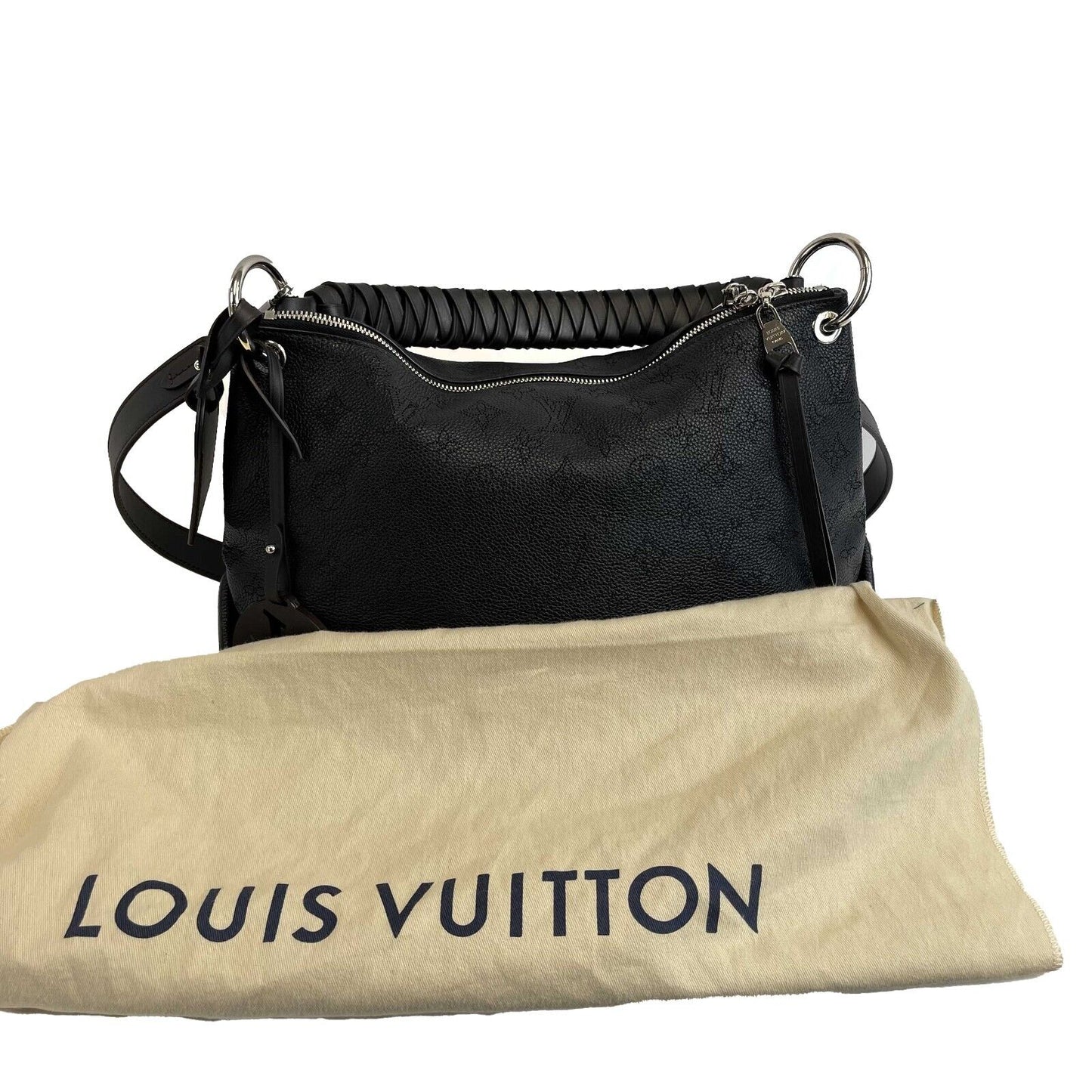 Louis Vuitton - Beaubourg Hobo MM - Black Monogram Leather Top Handle w/ Strap