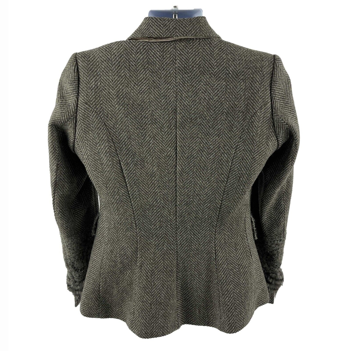 T.ba - New w/ Tags Tasmanian Tweed Lace Faux Fur Jacket - Grey / Brown - 40 US Medium