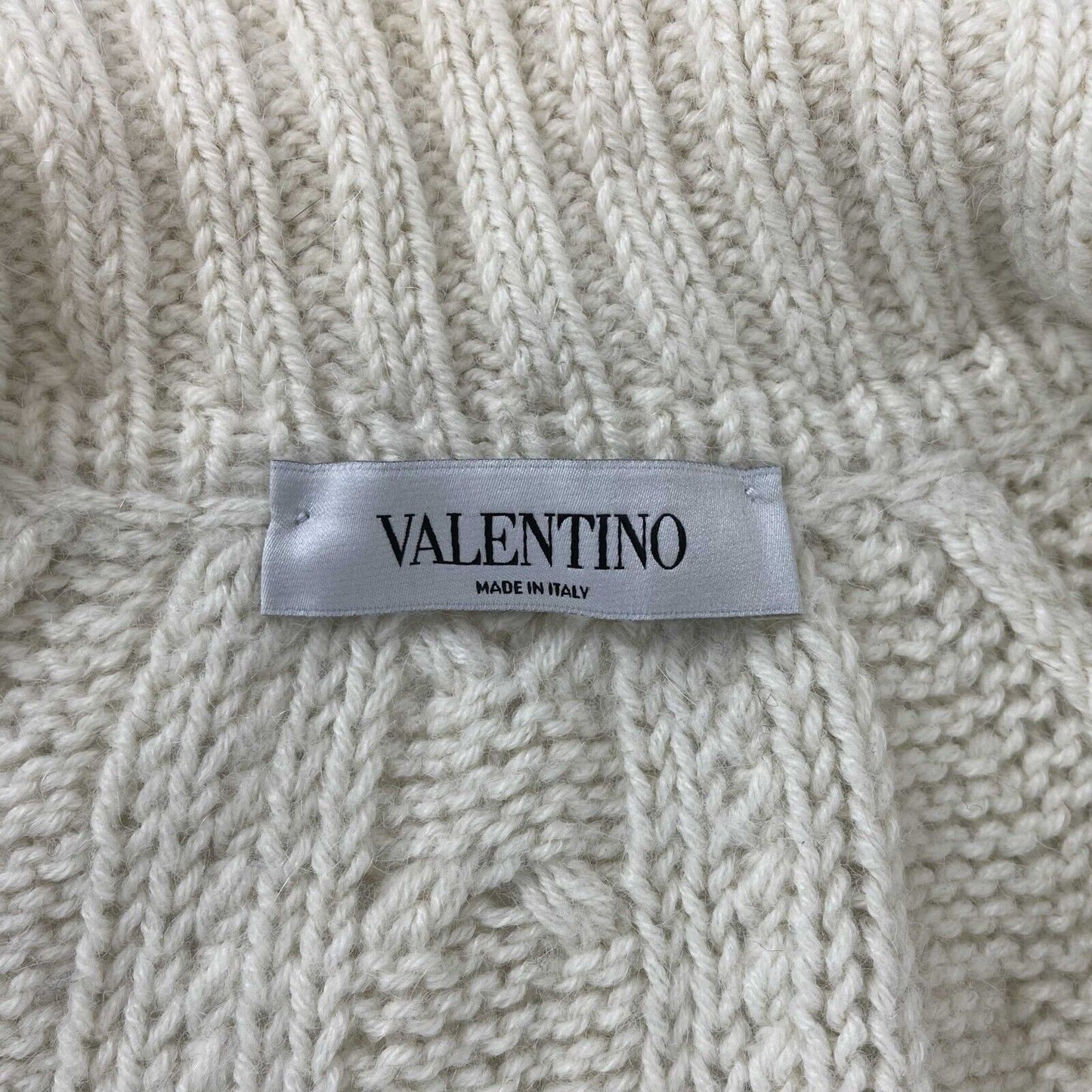Valentino - Floral Cable Knit Fantasy Embroidered Garden Cardigan - US S