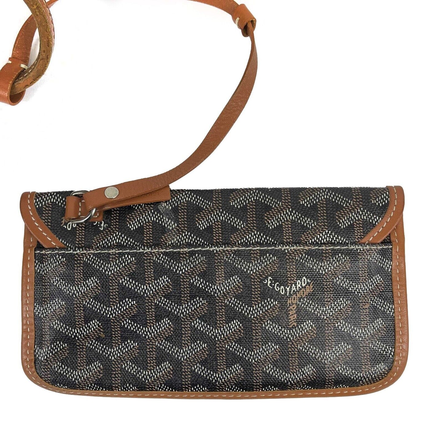 Goyard - Goyardine Saint Louis PM Bag - Brown Tote w/ Pouch