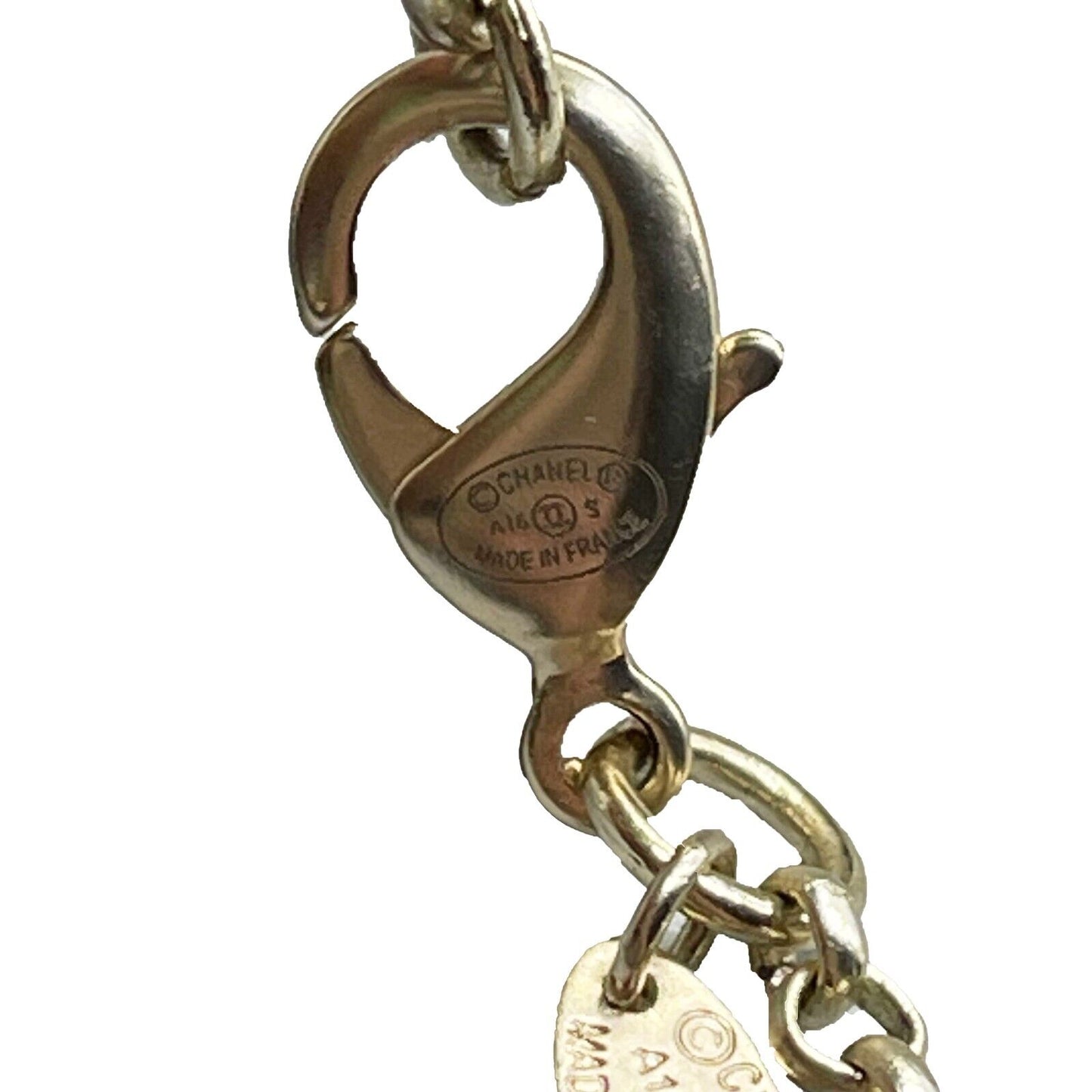 CHANEL - A16 S Pearl / Beaded CC Charm - 8 Charm Necklace / Belt