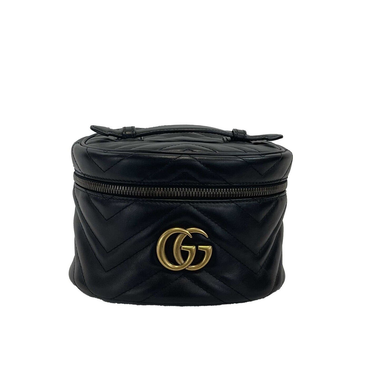 Gucci - GG Marmont Black Mini Backpack W/ Top Handle