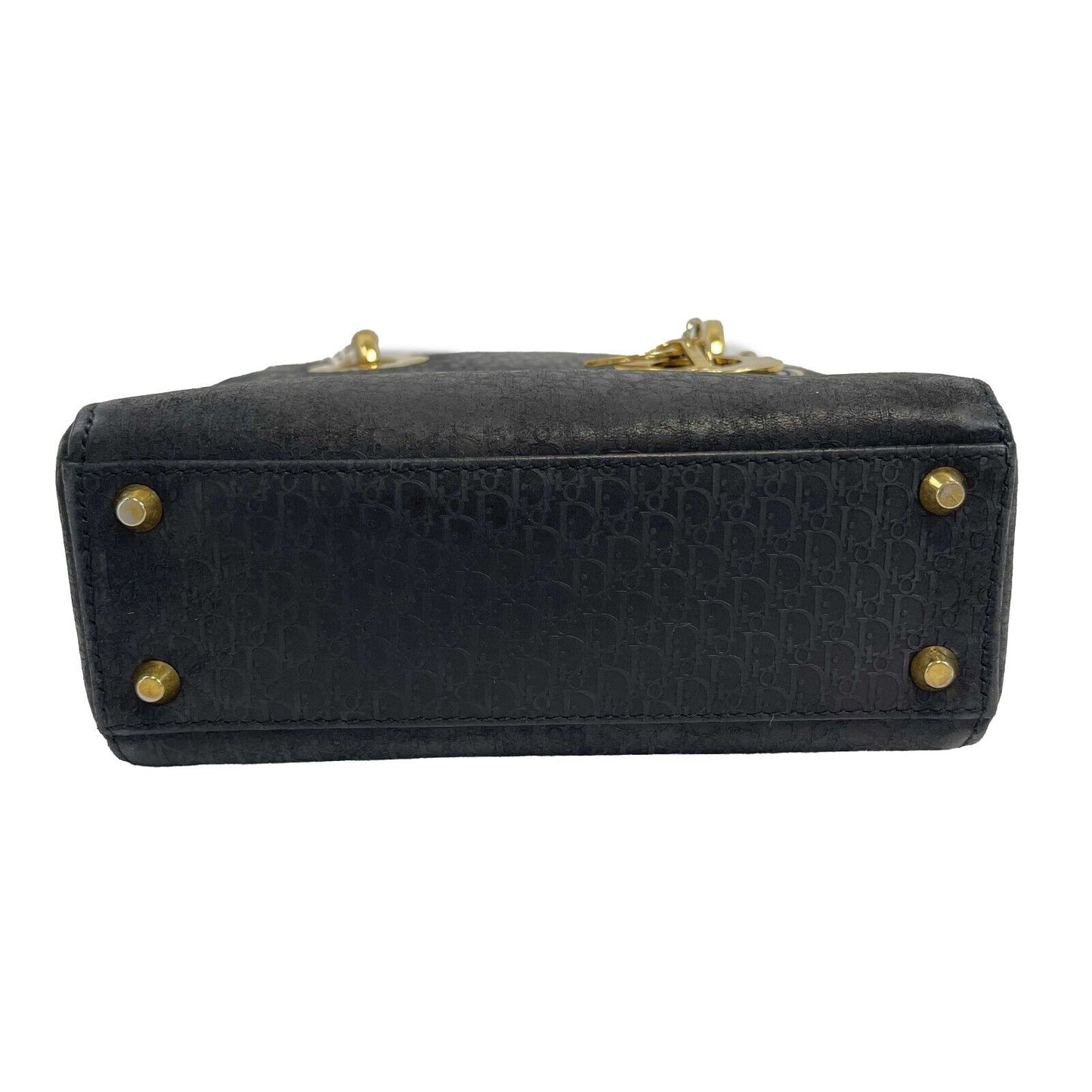 Christian Dior - Vintage Lady Dior Black Nubuck / Patent Mini Bag w/ Strap
