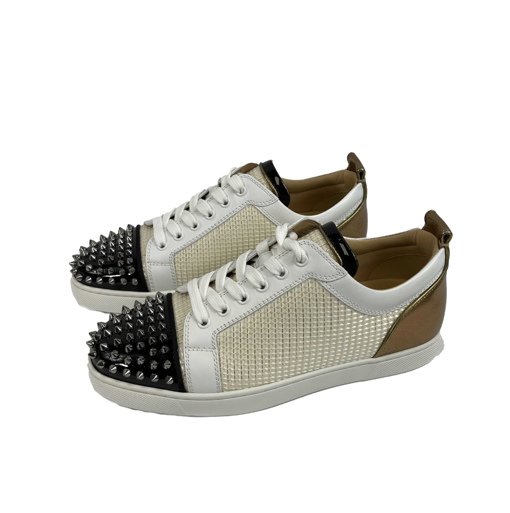 Christian Louboutin Flat Iridescent Sequin Paillett High Top Sneaker 41 US 8 NEW