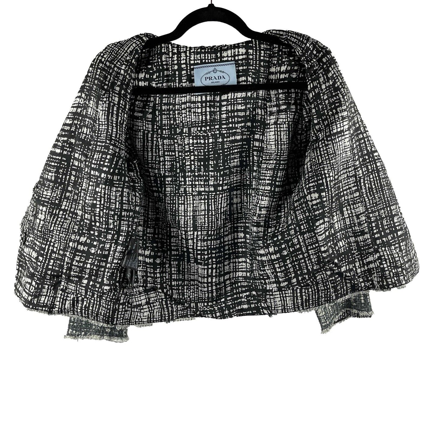 Prada - Tweed Design Light Weight - Dark Grey / White Jacket - 38 US 2