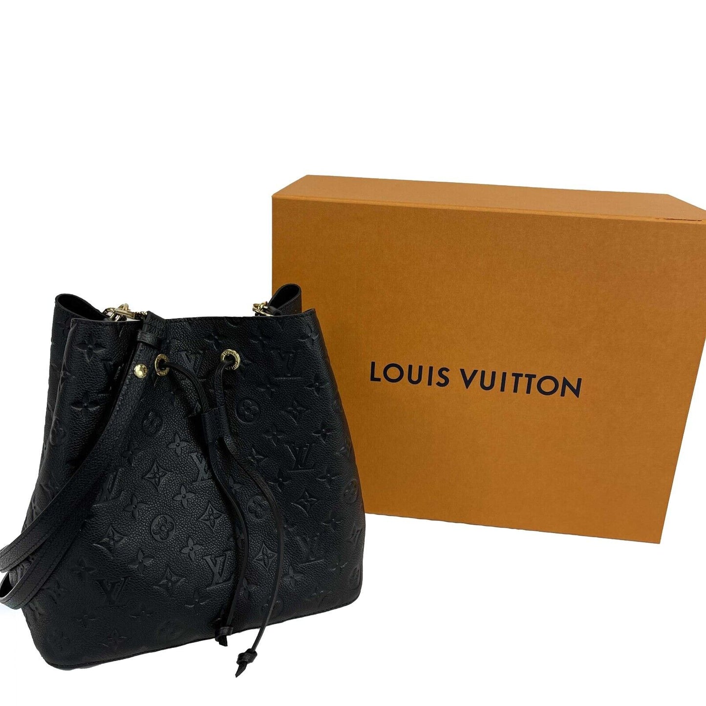 Louis Vuitton - NéoNoé MM in Monogram Empreinte Black Leather w/ Handle & Strap