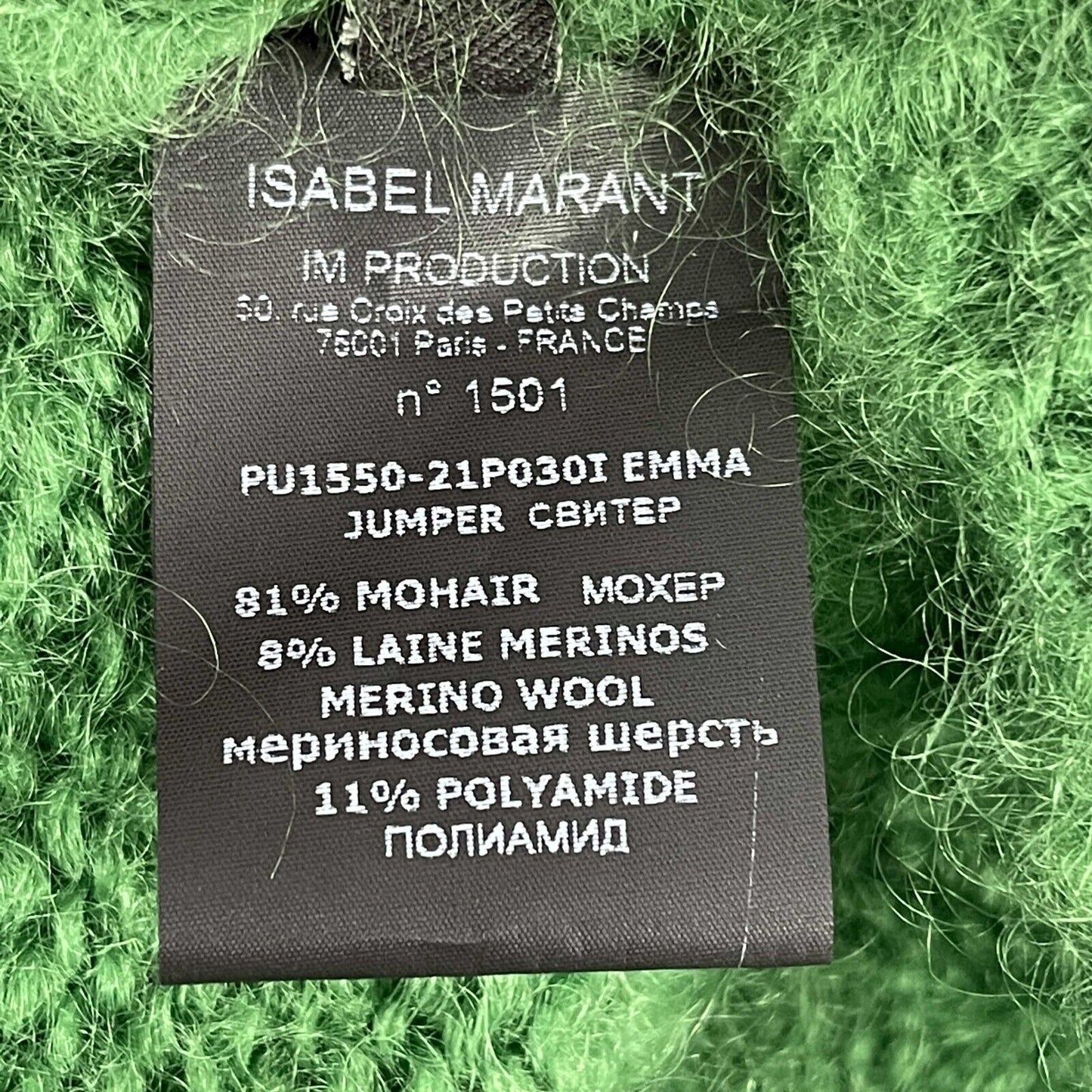 Isabel Marant - Excellent - Emma Knit Wool Sweater - Green - 34 - XS - Top