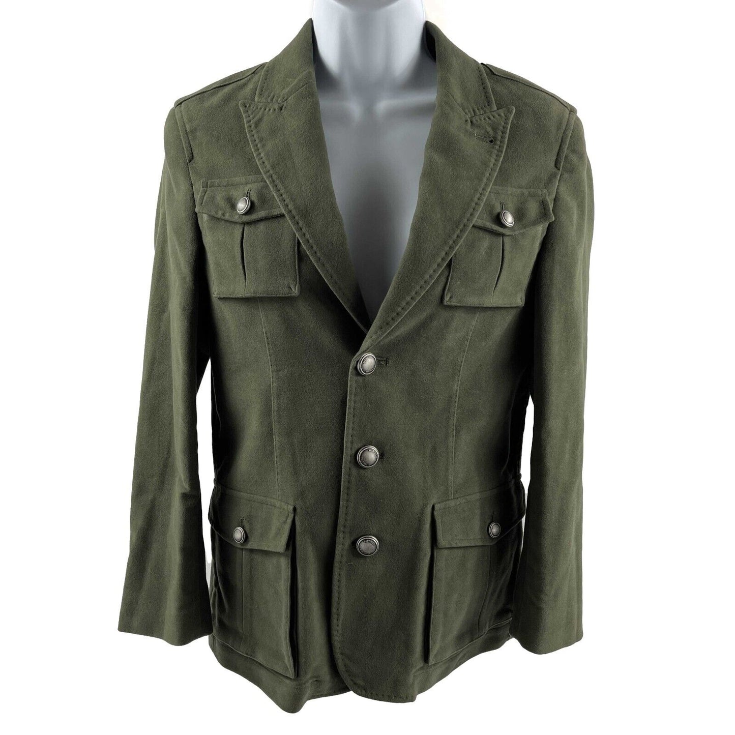 Brunello Cucinelli Cashmere Military Blazer Dark Green Kids' 12 Adult S/M Jacket