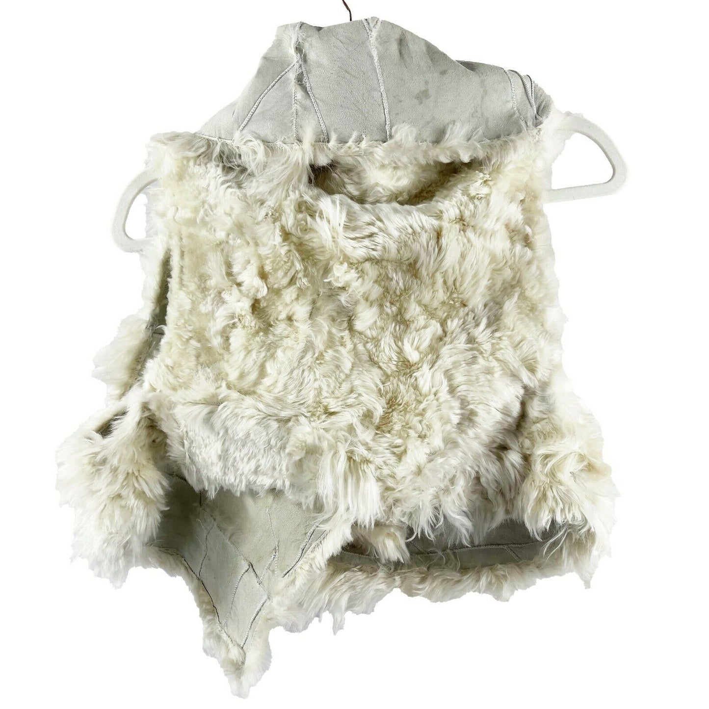 Ann Demeulemeester- Llama Shearling Fur Vest Jacket - Ivory - Size M
