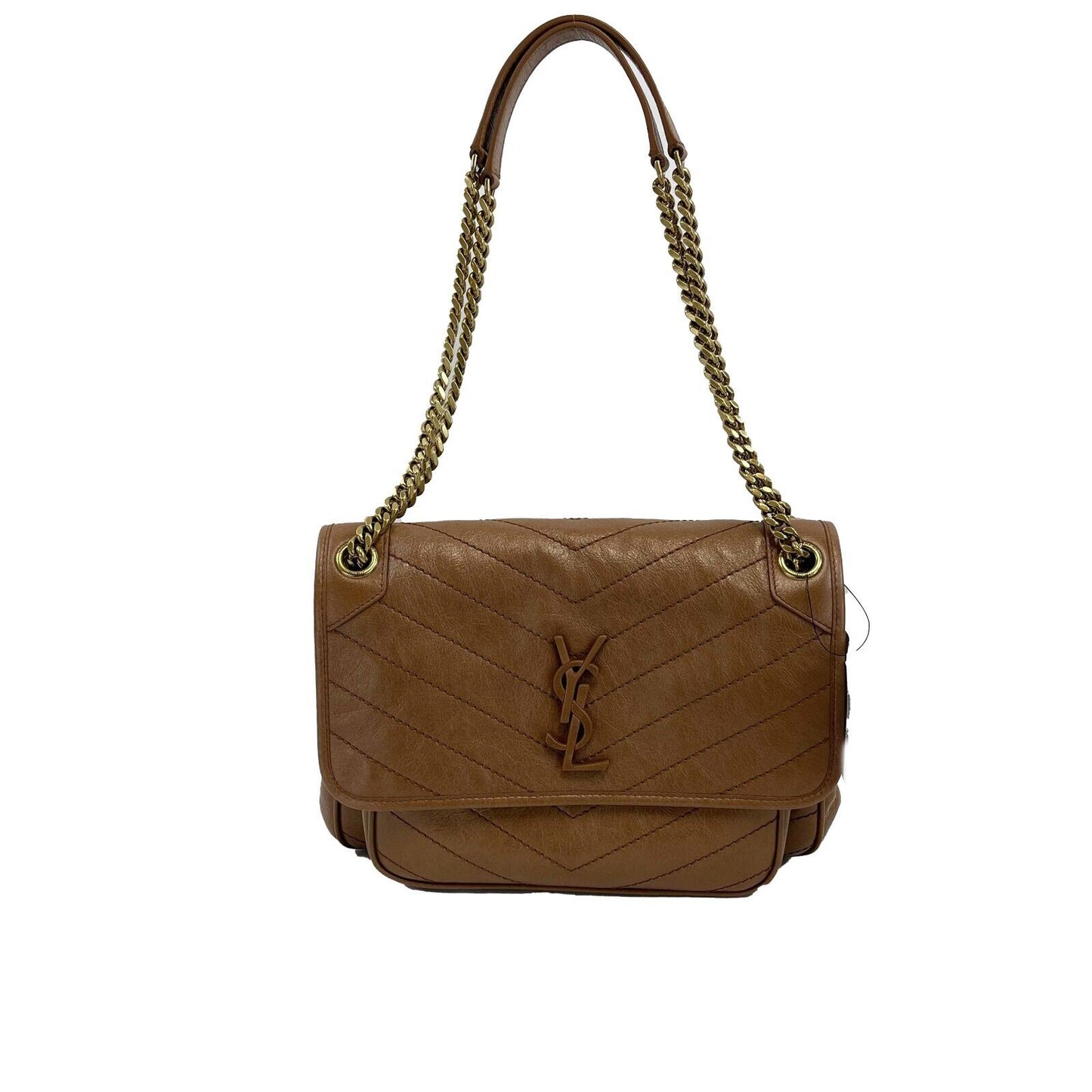 Saint Laurent - Niki Medium Chain Bag in Crinkled Vintage Leather Crossbody