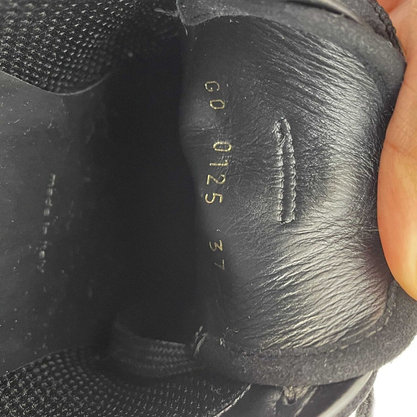 Louis Vuitton - Leather & Suede Run Away Sneakers- Black - 37 / US 7