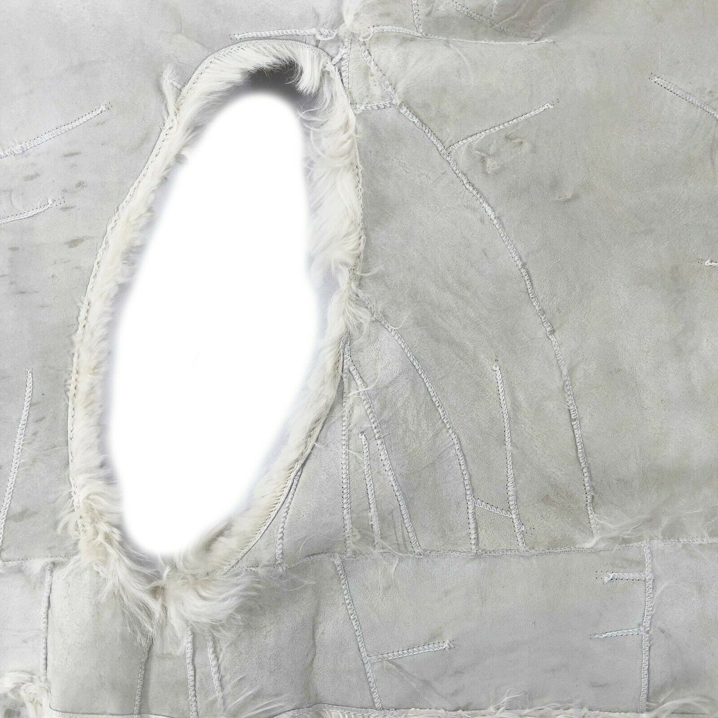 Ann Demeulemeester- Llama Shearling Fur Vest Jacket - Ivory - Size M
