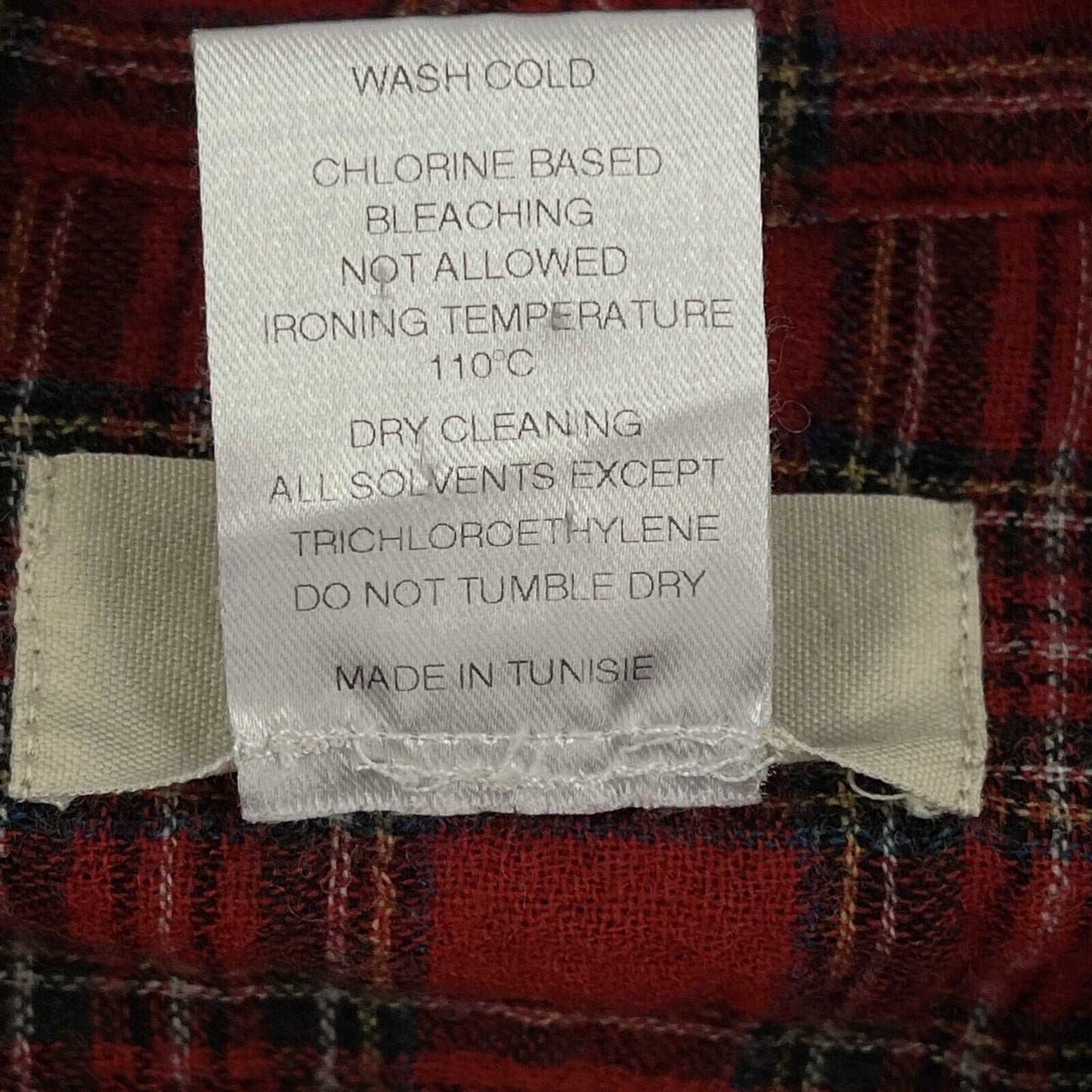 Isabel Marant - Plaid Wool Button Long Sleeve Red Top - US XXS