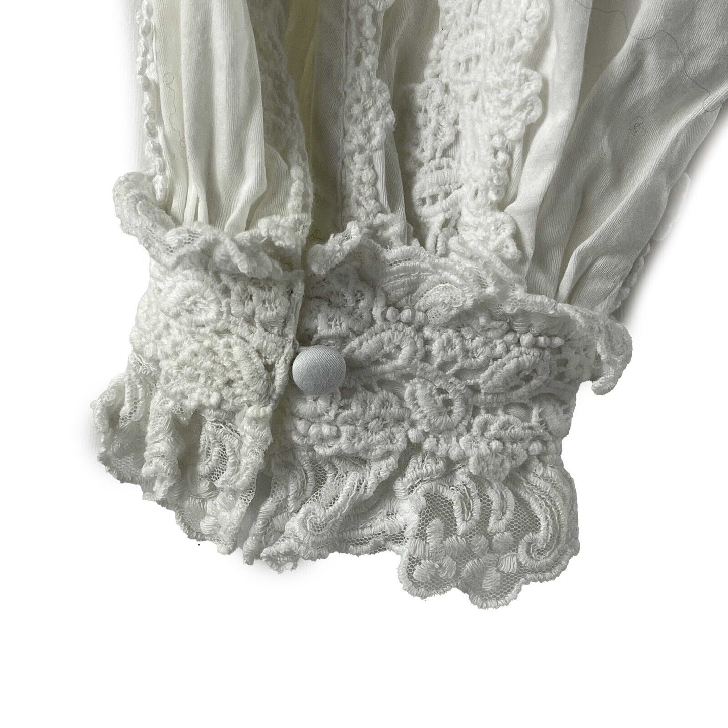 Alice + Olivia - New w/ Tags - Lace Cropped Blouse - Off-White - XS - Top