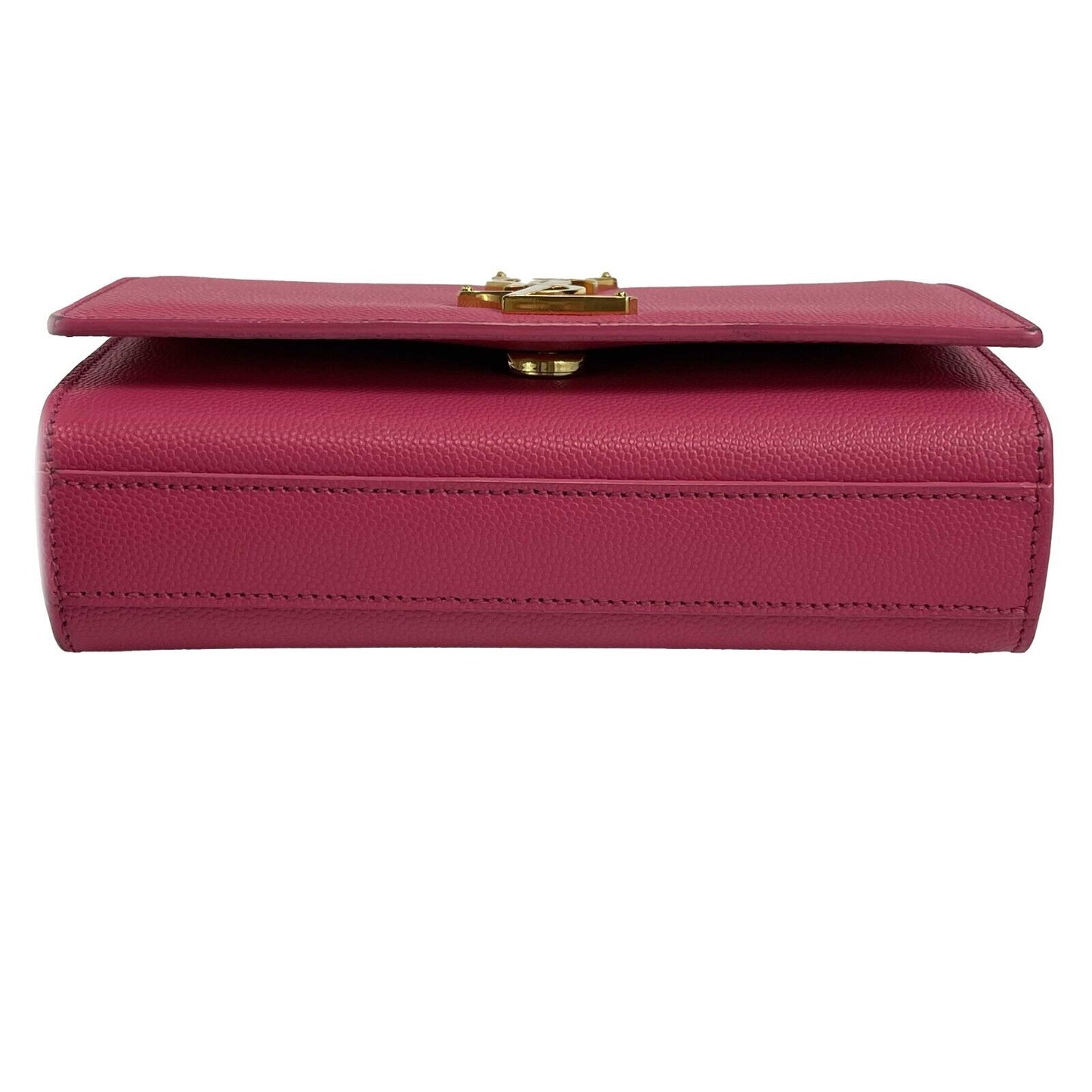 Saint Laurent Kate Small Chain Bag in Grain de Poudre Embossed Leather Pink Bag