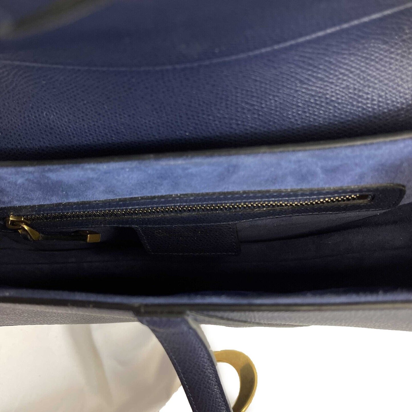 Christian Dior - Excellent - Saddle Bag - Navy Blue - w/ Crossbody Strap