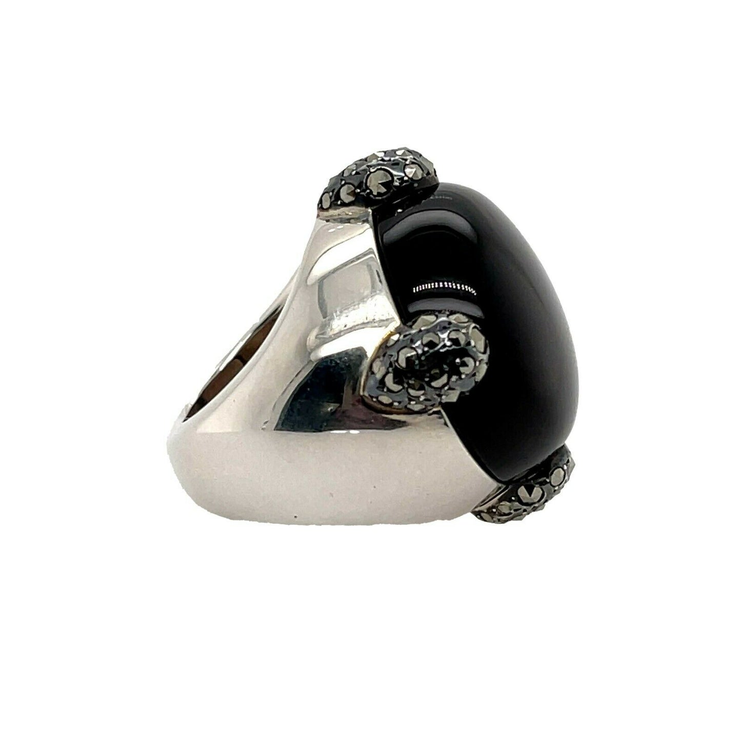 Pomellato - NEW Ring - Griffe Silver Quartz Pomellato 67 - Silver / Brown 5.5