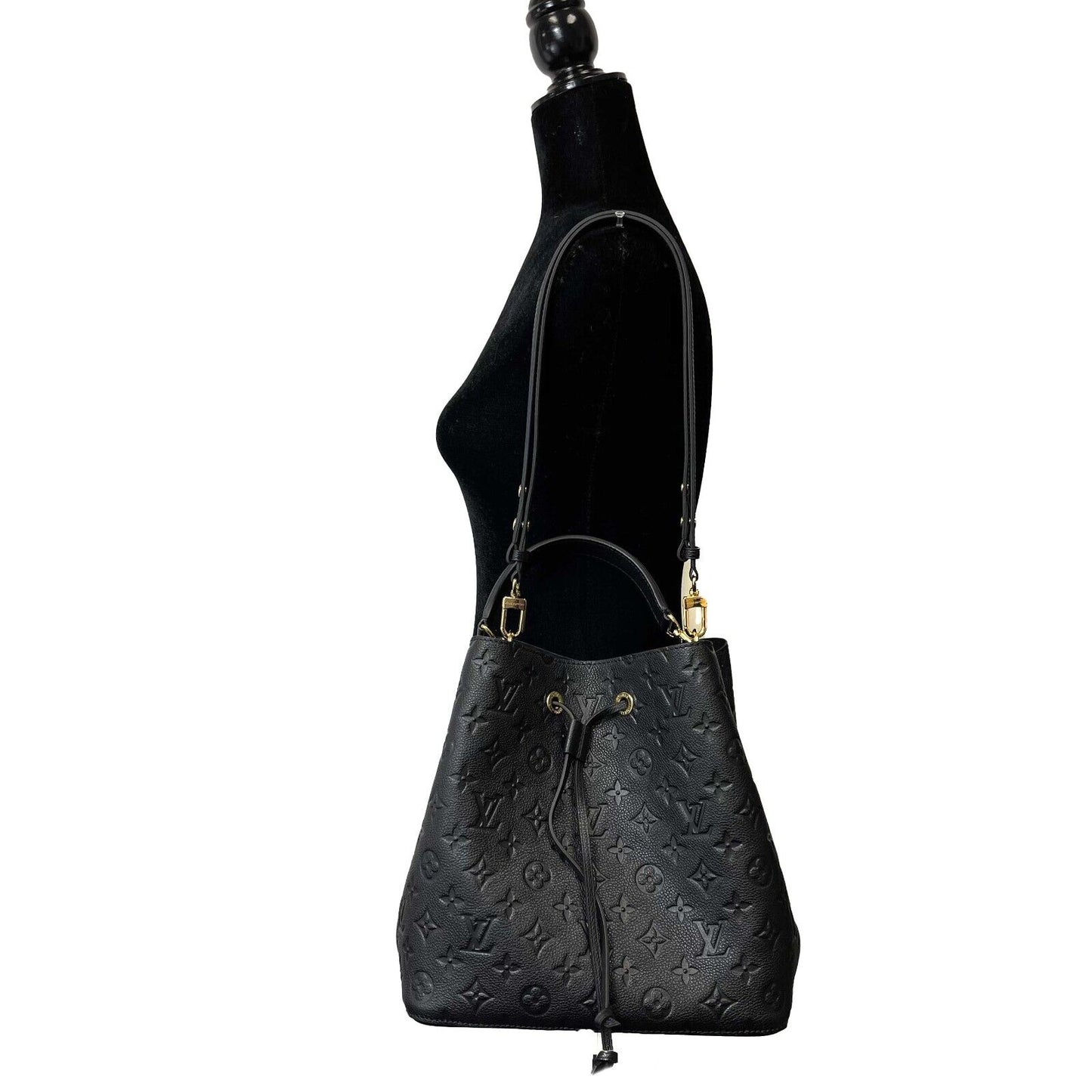 Louis Vuitton - NéoNoé MM in Monogram Empreinte Black Leather w/ Handle & Strap