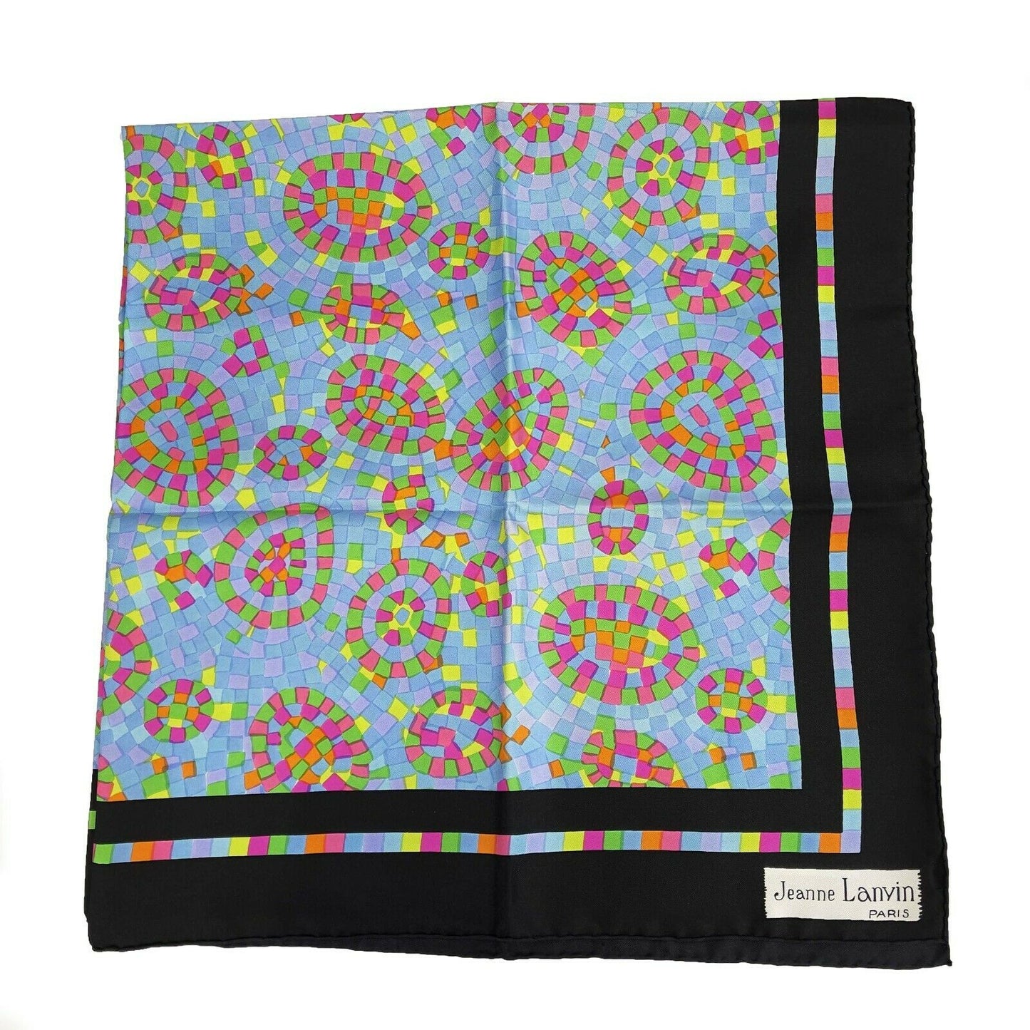 Jeanne Lanvin - Neon Mosaic w/ Black Border - Multicolor - One Size