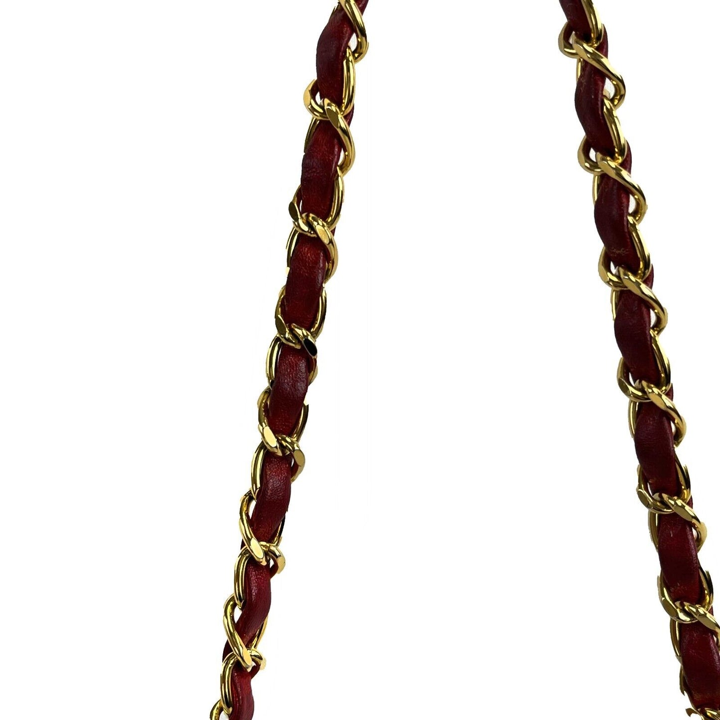 CHANEL - Vintage Jumbo CC Lambskin Single Flap Red Shoulder Bag