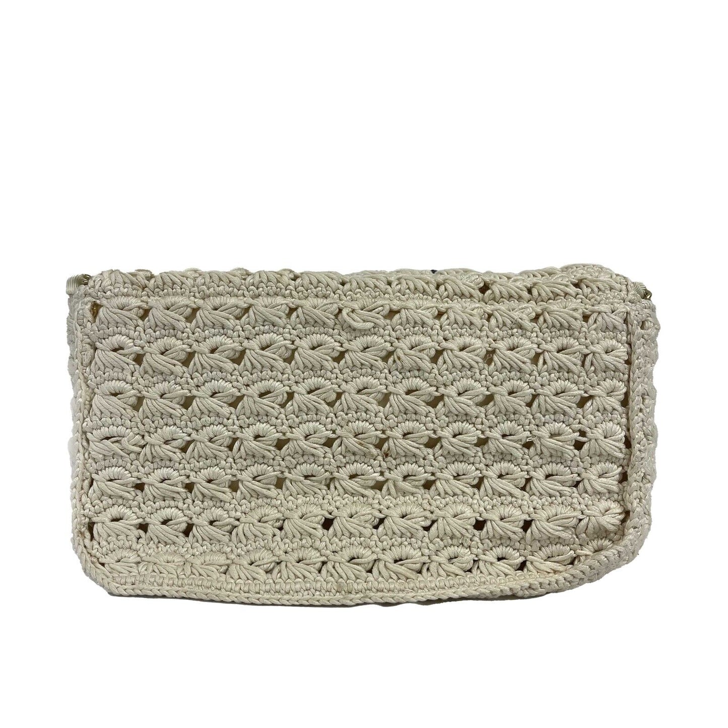 CHANEL - Runway Crochet Camellia Flap Bag - Spring 2010 - Ivory