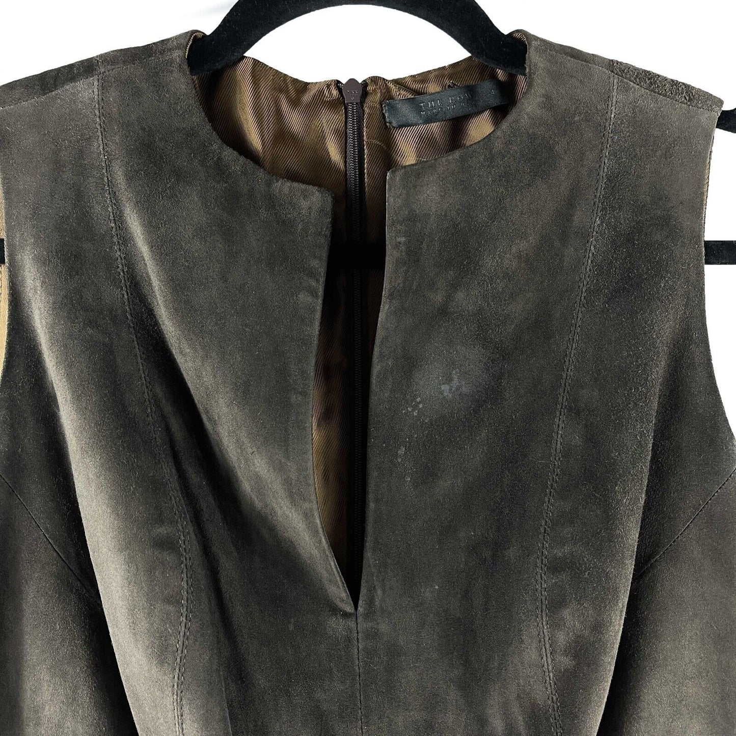 THE ROW - Excellent - Suede Liffen Midi - Dark Brown Dress - Size 4