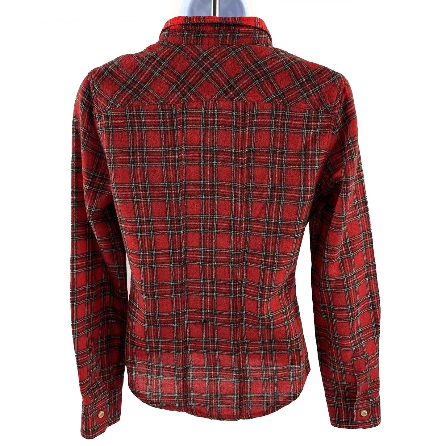 Isabel Marant - Plaid Wool Button Long Sleeve Red Top - US XXS