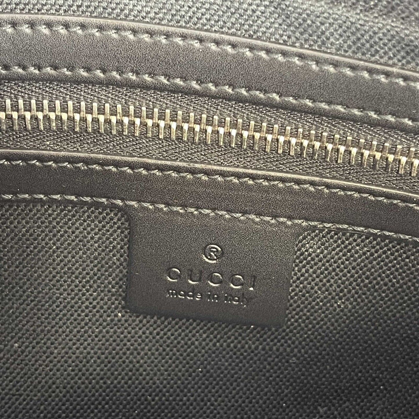 Gucci - GG Monogram Canvas / Leather Black Belt Bag / Fanny Pack - FULL KIT