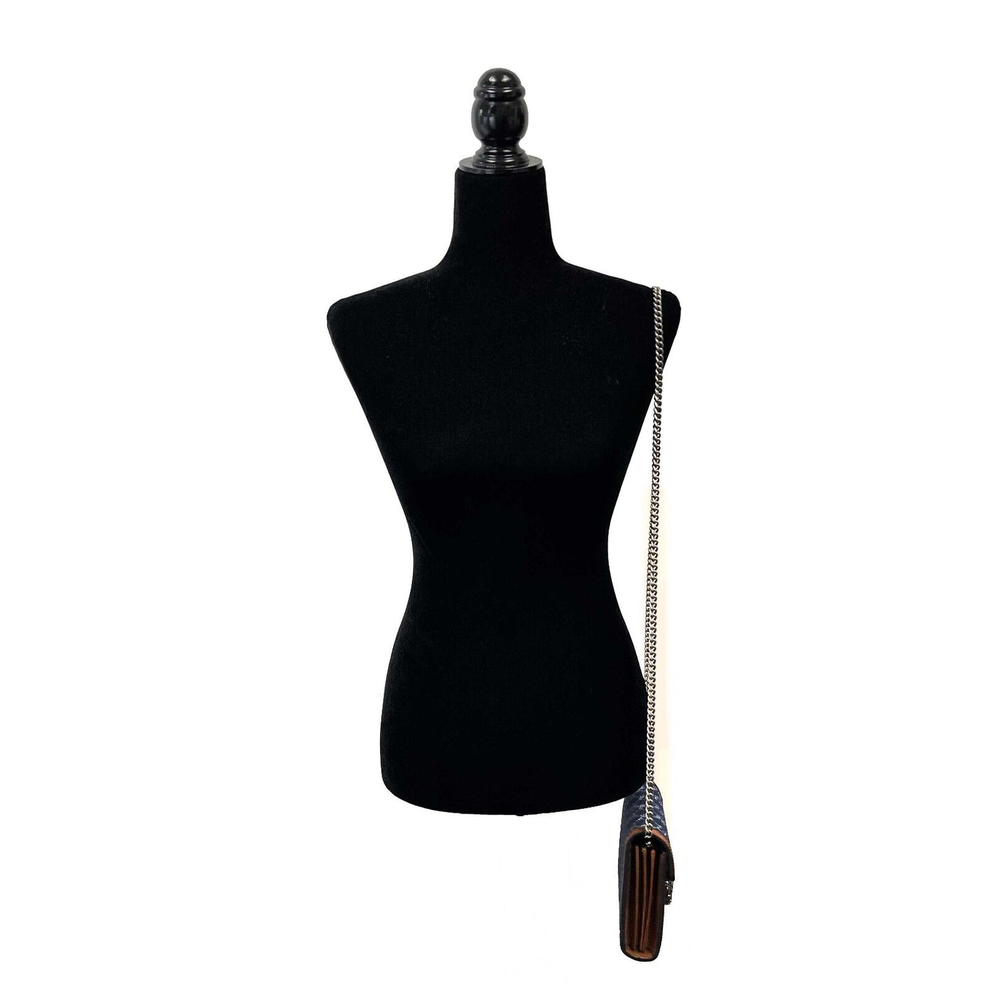 Gucci - Dionysus GG Denim Shoulder Bag Collection - Blue Brown w/ Shoulder Chain