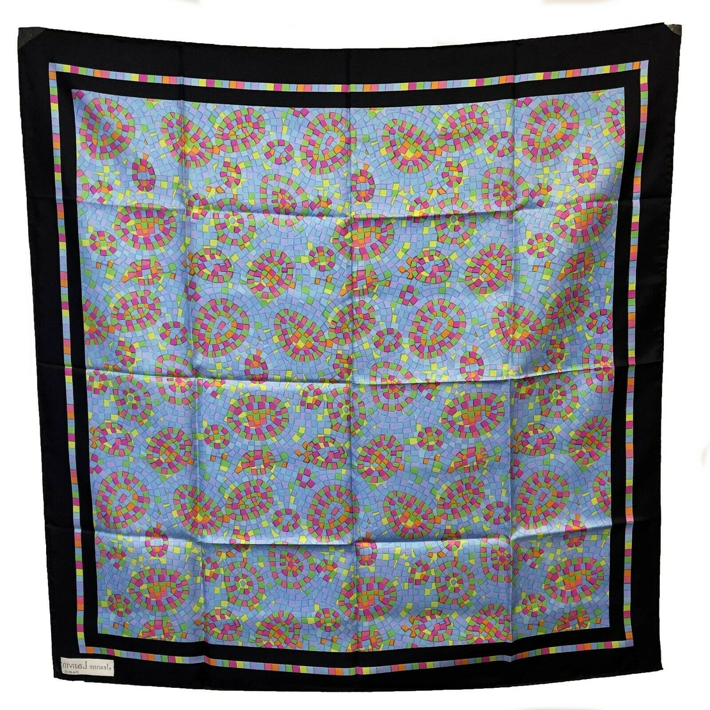 Jeanne Lanvin - Neon Mosaic w/ Black Border - Multicolor - One Size