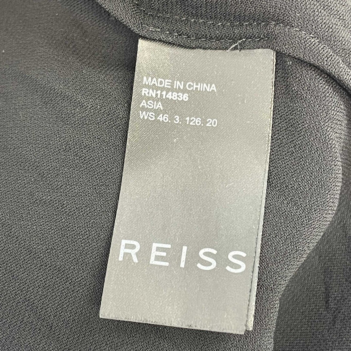Reiss - Mesh Neckline - Black Top - US 6