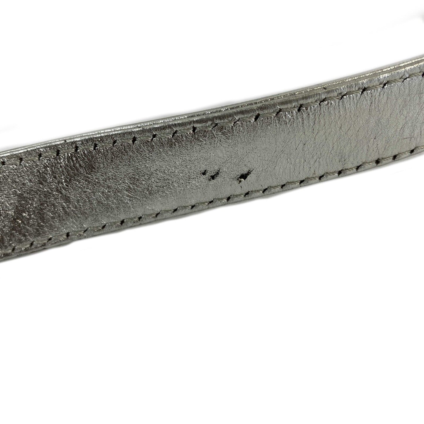 Chanel - CC Perforated Rodeo Drive Medium Hobo Bag - Silver Crossbody